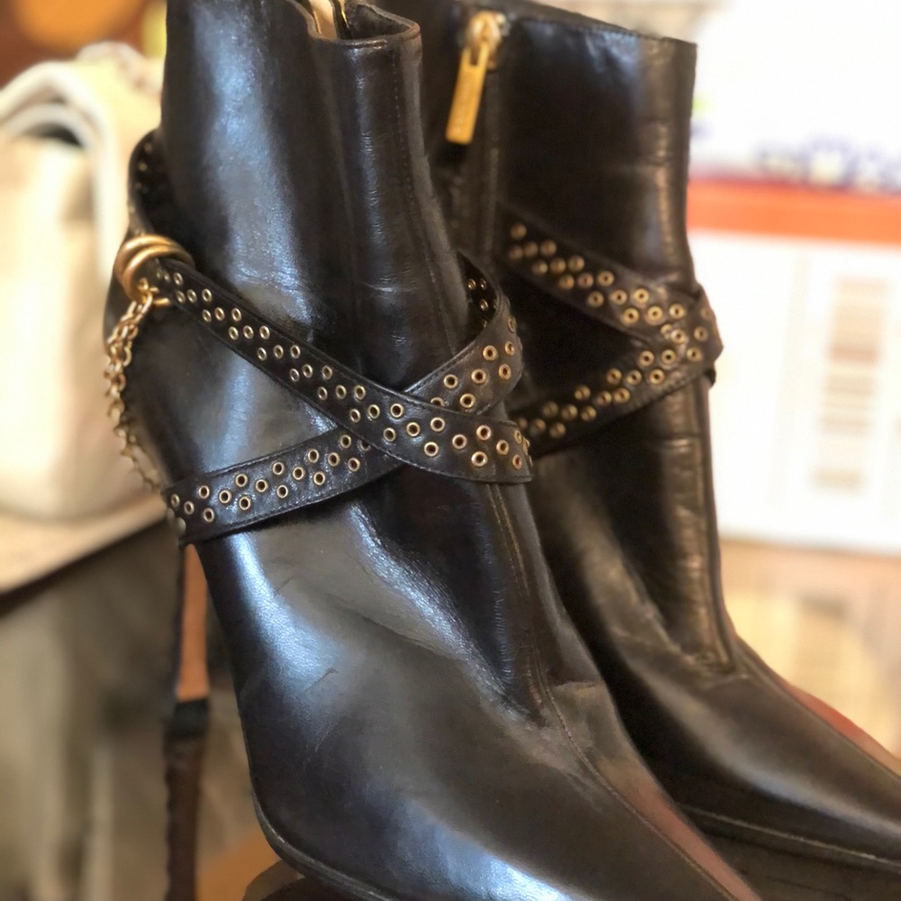 JIMMY CHOO Leather Ankle Boots